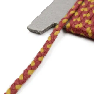 Brick Red and Yellow Choti Braid sample, design MT-EE5F5416, view 7