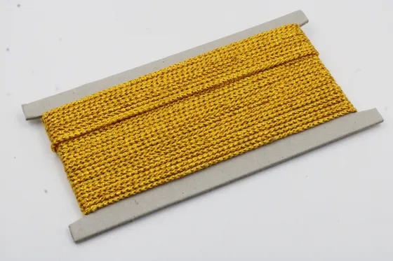 Yellow and Gold Metallic Braided Cord