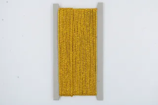 Yellow and Gold Metallic Braided Cord sample, design MT-F8F7DA8C, view 2