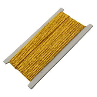 Yellow and Gold Metallic Braided Cord sample, design MT-F8F7DA8C, view 6