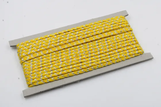 Bright Yellow and Silver Metallic Choti Braid