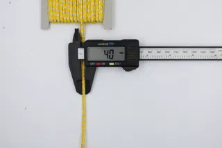 Bright Yellow and Silver Metallic Choti Braid sample, design MT-3C7E6617, view 4