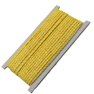 Bright Yellow and Silver Metallic Choti Braid sample, design MT-3C7E6617, view 5