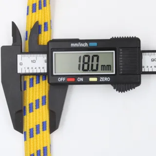 Yellow and Blue Flat Bungee Cord with Hooks sample, design MT-7D2FDFB4, view 4