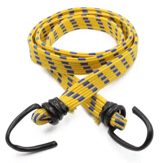 Yellow and Blue Flat Bungee Cord with Hooks sample, design MT-7D2FDFB4, view 5