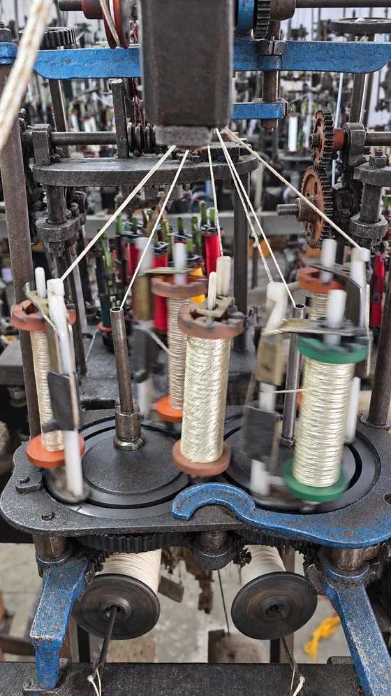 Metallic yarn carriers in our Jaipur factory