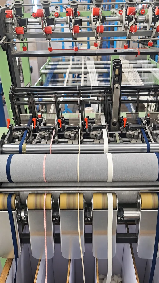 Narrow tape production in our Jaipur factory