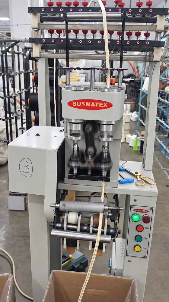 Compact cord-making machine in our Jaipur factory