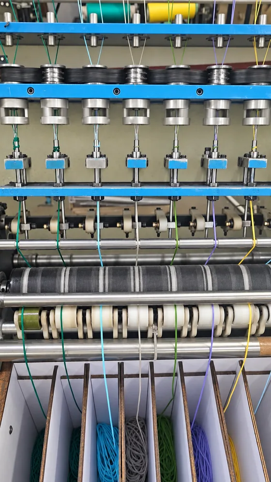 Colour cord production line in our Jaipur factory