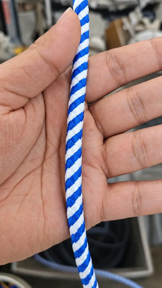 Two-tone braid sample in our Jaipur factory