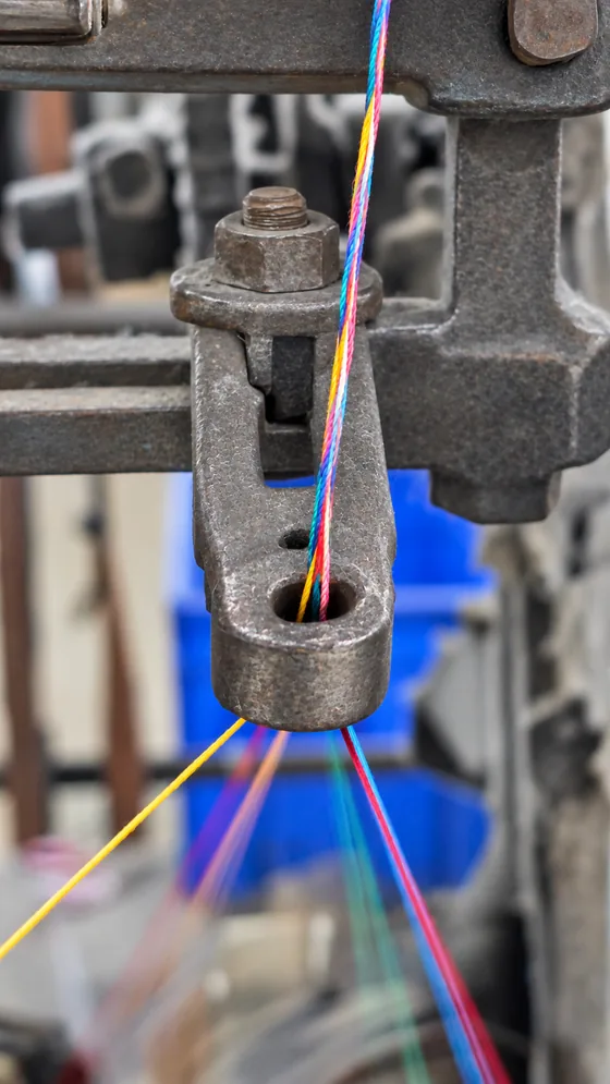 Multicolour thread feed in our Jaipur factory