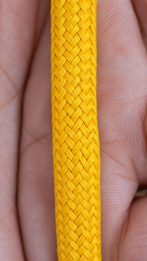 Yellow cord texture in our Jaipur factory