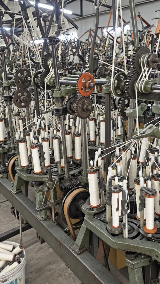 Inside the braiding workshop in our Jaipur factory
