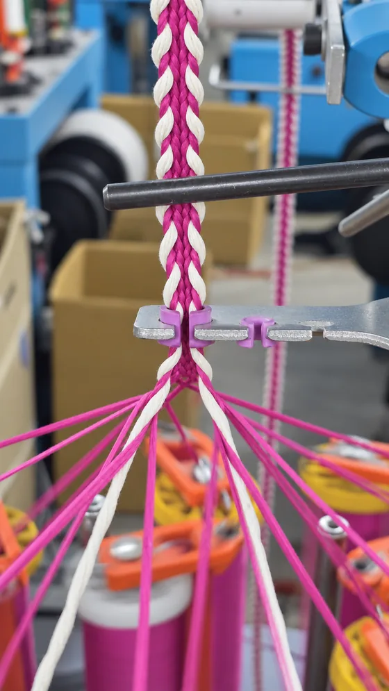 Decorative braid formation in our Jaipur factory