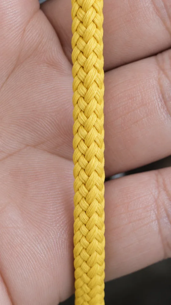 Yellow flat cord texture in our Jaipur factory