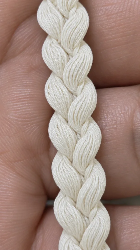 White decorative braid sample in our Jaipur factory