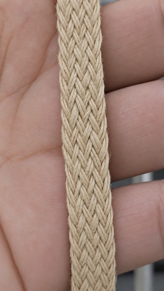 Natural flat braid texture in our Jaipur factory
