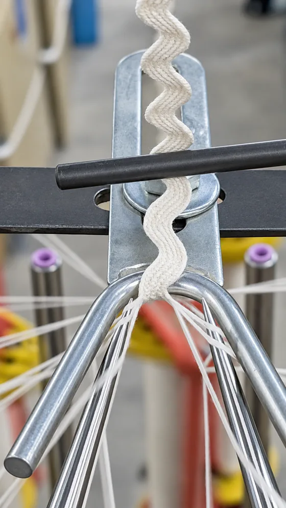 White ric-rac trim formation in our Jaipur factory