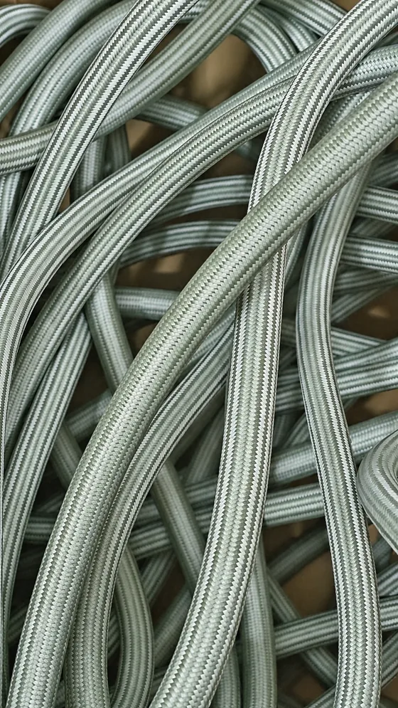 Green flat braid collection in our Jaipur factory