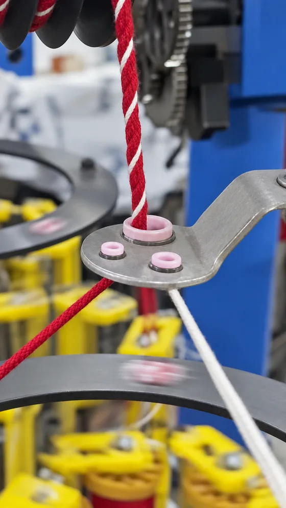 Red and white cord formation in our Jaipur factory