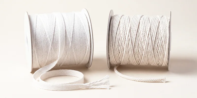 Braided Cotton Candle Wick — Raw Unwaxed Rolls for Candle Makers