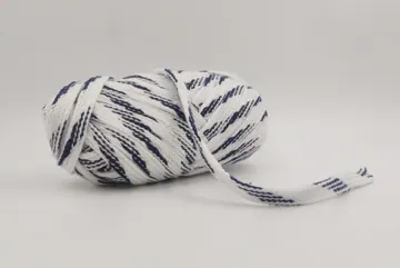 White and Dark Blue Flat Cotton Nada Dori, 10 m, photo 2