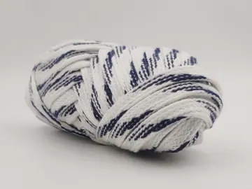 White and Dark Blue Flat Cotton Nada Dori, 10 m, photo 3