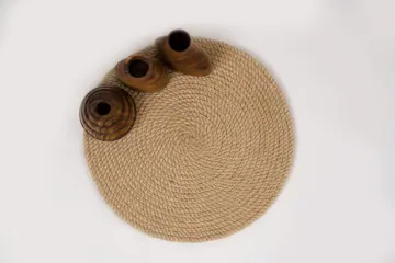 Braided Jute Round Placemats in 6 Colours, 33 cm, photo 4