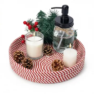 Round Rope Serving Tray, 10x10 Inch