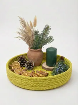 Round Rope Serving Tray, 10x10 Inch, photo 2