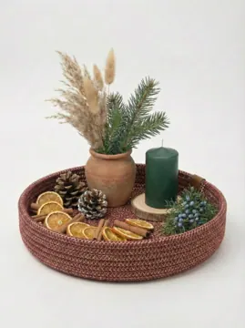 Round Rope Serving Tray, 10x10 Inch, photo 5
