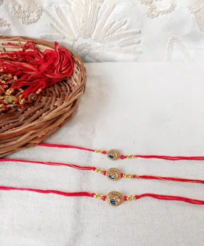 Floral and Pearl Rakhis for Brothers, Set of 2, photo 4