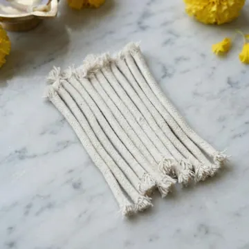 Braided Cotton Akhand Diya Wick, 6 mm