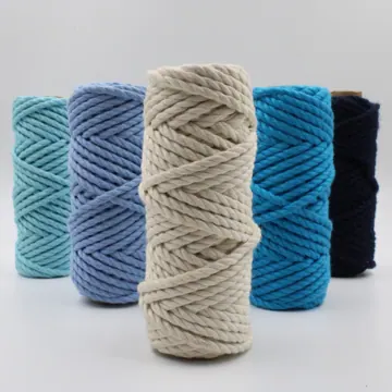 4 mm 3-Ply Twisted Cotton Macrame Cord, Set of 5 Rolls, photo 10
