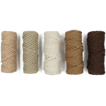 4 mm 3-Ply Twisted Cotton Macrame Cord, Set of 5 Rolls, photo 12
