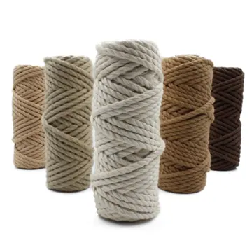 4 mm 3-Ply Twisted Cotton Macrame Cord, Set of 5 Rolls, photo 13