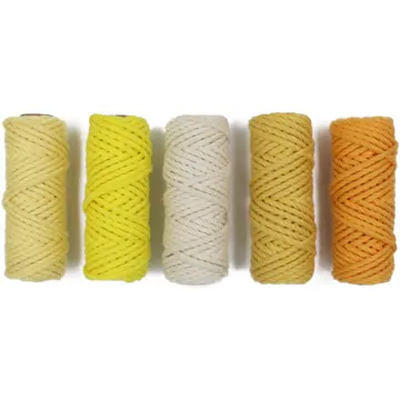 4 mm 3-Ply Twisted Cotton Macrame Cord, Set of 5 Rolls, photo 15