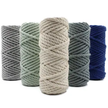 4 mm 3-Ply Twisted Cotton Macrame Cord, Set of 5 Rolls, photo 16