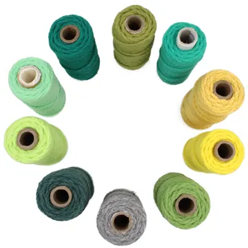 4 mm 3-Ply Twisted Cotton Macrame Cord, Set of 5 Rolls, photo 2