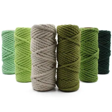 4 mm 3-Ply Twisted Cotton Macrame Cord, Set of 5 Rolls, photo 5