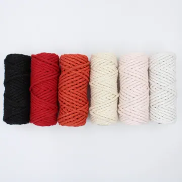 4 mm 3-Ply Twisted Cotton Macrame Cord, Set of 5 Rolls, photo 6