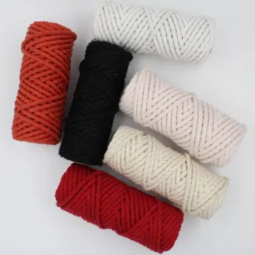 4 mm 3-Ply Twisted Cotton Macrame Cord, Set of 5 Rolls, photo 7