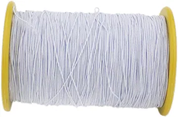 Fabric Covered Elastic Thread, 1 mm, Black or White, photo 2