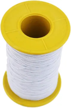 Fabric Covered Elastic Thread, 1 mm, Black or White, photo 3