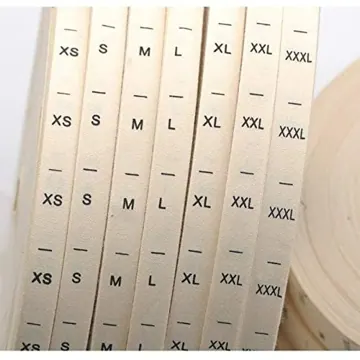 Cotton Polyester Size Labels, XS to 4XL, 2000 per Roll, photo 6