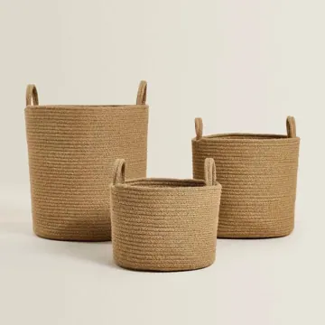 Foldable Cotton Rope Basket in Small, Medium and Large, photo 4
