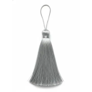 9 Inch Metallic Zari Curtain Tassel with Braided Loop, photo 3