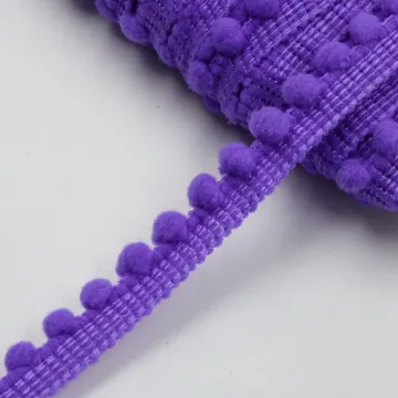Cotton and Polyester Pom Pom Lace with Mini Bobble Fringe, photo 15