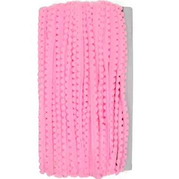 Cotton and Polyester Pom Pom Lace with Mini Bobble Fringe, photo 2