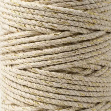 3-Ply Twisted Cotton Macrame Cord, 2 mm to 4 mm, photo 2